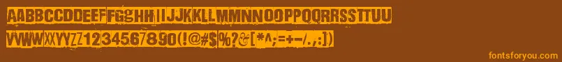 DharmaPunk Font – Orange Fonts on Brown Background