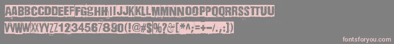 DharmaPunk Font – Pink Fonts on Gray Background