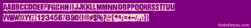 DharmaPunk Font – Pink Fonts on Purple Background