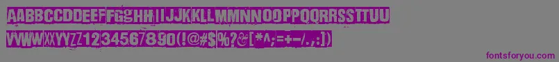 DharmaPunk Font – Purple Fonts on Gray Background