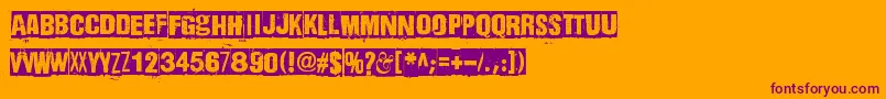 Шрифт DharmaPunk – фиолетовые шрифты на оранжевом фоне