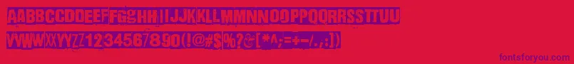 DharmaPunk Font – Purple Fonts on Red Background