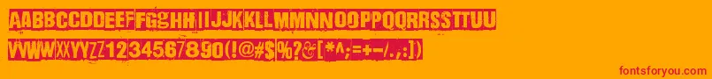DharmaPunk Font – Red Fonts on Orange Background