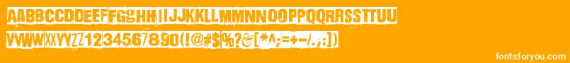 DharmaPunk Font – White Fonts on Orange Background