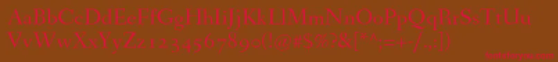 Fanwood Font – Red Fonts on Brown Background