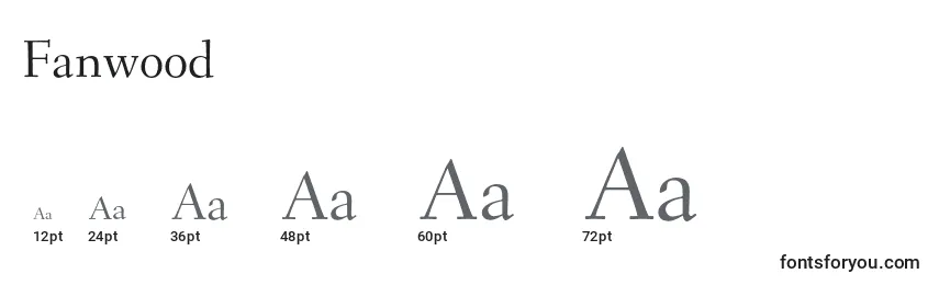 Fanwood Font Sizes
