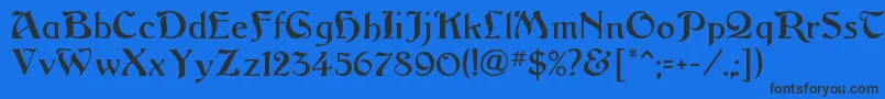 ArgosRegular Font – Black Fonts on Blue Background