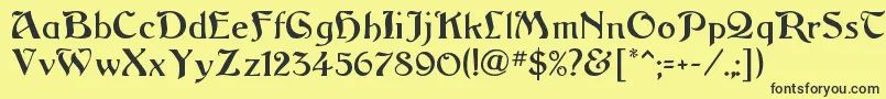 ArgosRegular Font – Black Fonts on Yellow Background