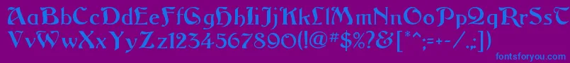 ArgosRegular Font – Blue Fonts on Purple Background