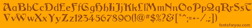 ArgosRegular Font – Brown Fonts on Orange Background