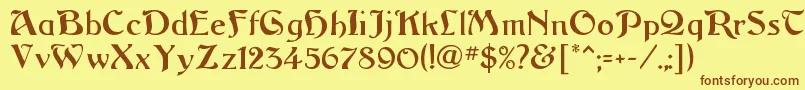 ArgosRegular Font – Brown Fonts on Yellow Background