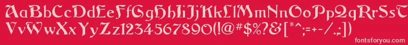 ArgosRegular Font – Pink Fonts on Red Background