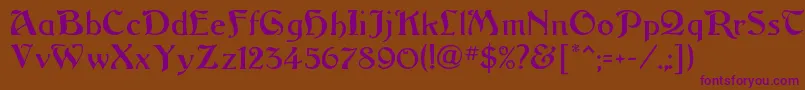 ArgosRegular Font – Purple Fonts on Brown Background