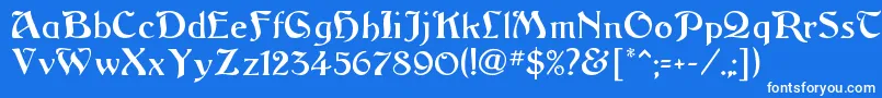 ArgosRegular Font – White Fonts on Blue Background