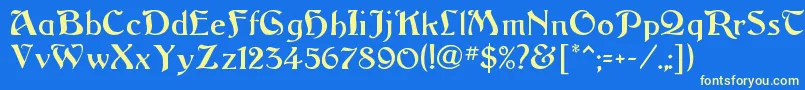 ArgosRegular Font – Yellow Fonts on Blue Background