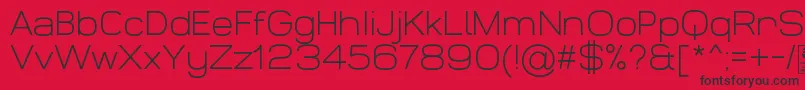 WidolteLightDemo Font – Black Fonts on Red Background