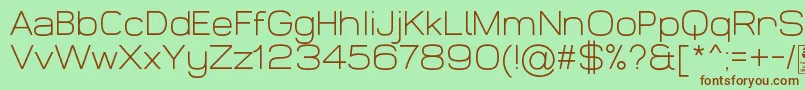 WidolteLightDemo Font – Brown Fonts on Green Background