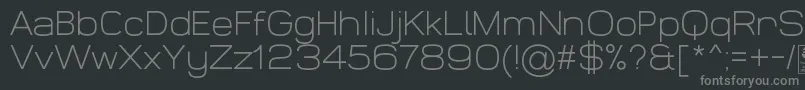 Шрифт WidolteLightDemo – серые шрифты на чёрном фоне