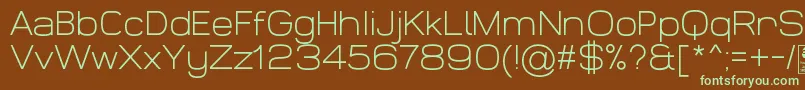 WidolteLightDemo Font – Green Fonts on Brown Background