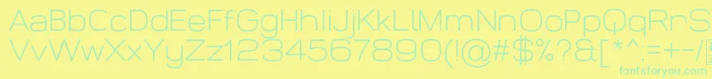 WidolteLightDemo Font – Green Fonts on Yellow Background