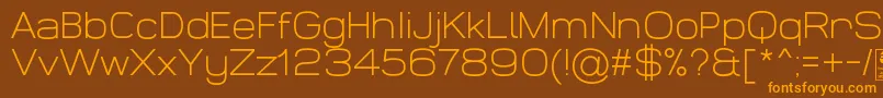 WidolteLightDemo Font – Orange Fonts on Brown Background
