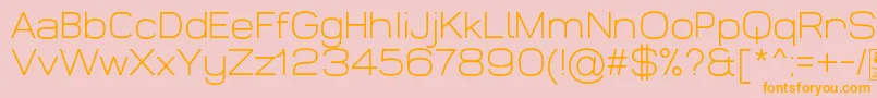 WidolteLightDemo Font – Orange Fonts on Pink Background