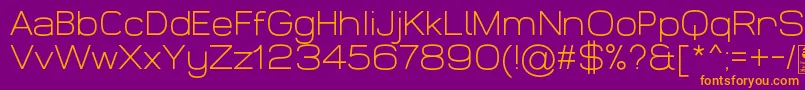 WidolteLightDemo Font – Orange Fonts on Purple Background