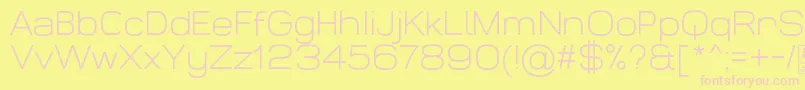 WidolteLightDemo Font – Pink Fonts on Yellow Background