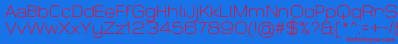 WidolteLightDemo Font – Red Fonts on Blue Background
