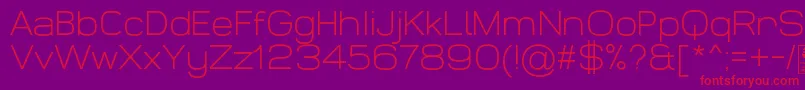 WidolteLightDemo Font – Red Fonts on Purple Background