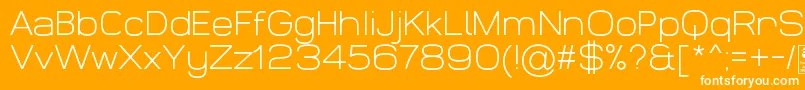 WidolteLightDemo Font – White Fonts on Orange Background