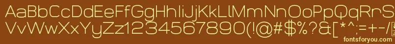 WidolteLightDemo Font – Yellow Fonts on Brown Background