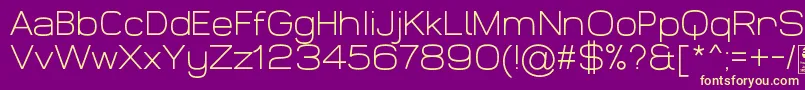 WidolteLightDemo Font – Yellow Fonts on Purple Background