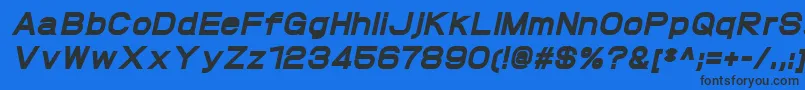 ProtofetHeavyitalic Font – Black Fonts on Blue Background
