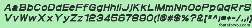 ProtofetHeavyitalic Font – Black Fonts on Green Background