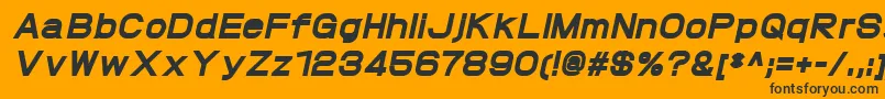ProtofetHeavyitalic Font – Black Fonts on Orange Background
