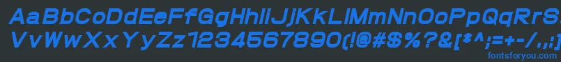 ProtofetHeavyitalic Font – Blue Fonts on Black Background