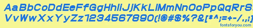 ProtofetHeavyitalic Font – Blue Fonts on Yellow Background