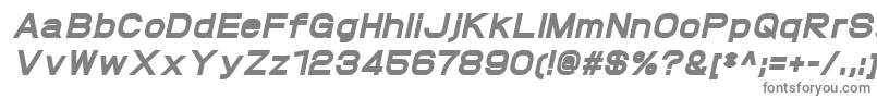 ProtofetHeavyitalic-fontti – harmaat kirjasimet valkoisella taustalla