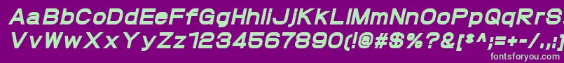ProtofetHeavyitalic Font – Green Fonts on Purple Background