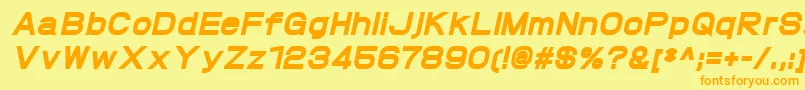 ProtofetHeavyitalic Font – Orange Fonts on Yellow Background