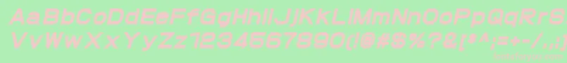 フォントProtofetHeavyitalic – 緑の背景にピンクのフォント