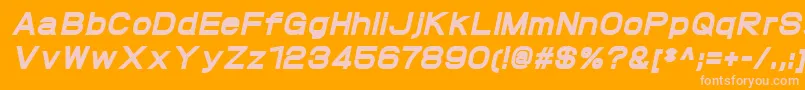 ProtofetHeavyitalic Font – Pink Fonts on Orange Background