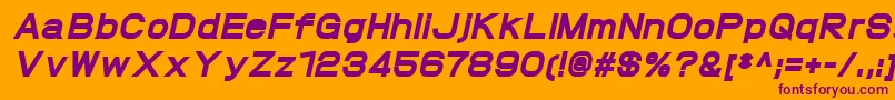 ProtofetHeavyitalic Font – Purple Fonts on Orange Background