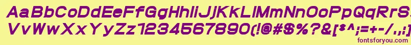 ProtofetHeavyitalic Font – Purple Fonts on Yellow Background