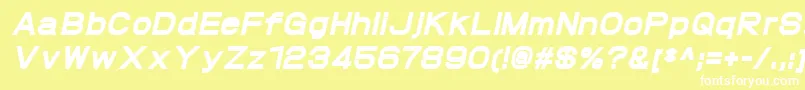 ProtofetHeavyitalic Font – White Fonts on Yellow Background