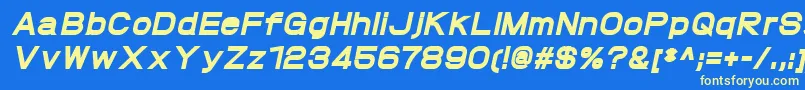 ProtofetHeavyitalic Font – Yellow Fonts on Blue Background