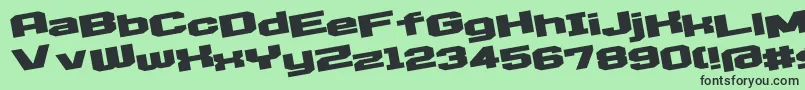fuente D3EgoistismLeaning – Fuentes Negras Sobre Fondo Verde