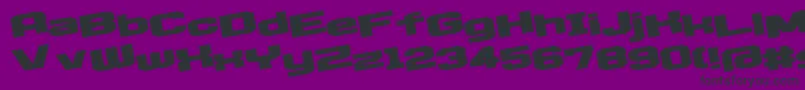 フォントD3EgoistismLeaning – 紫の背景に黒い文字