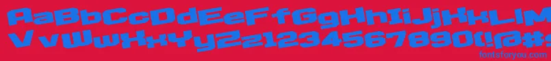 D3EgoistismLeaning-fontti – siniset fontit punaisella taustalla